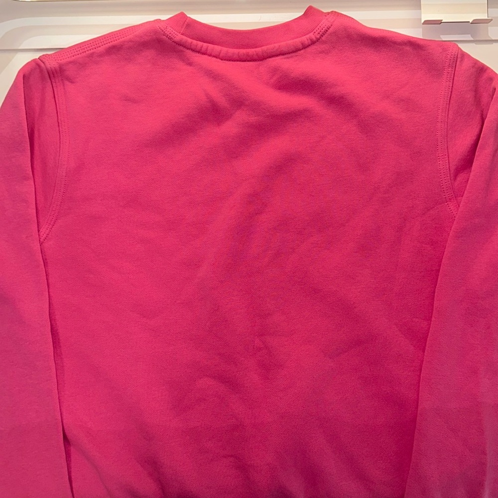 Nike Hot Pink Crewneck Sweatshirt with White Swoosh - Picture 3 of 4